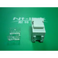 white color 180 degree with dust cover cat5e rj45 keystone jack